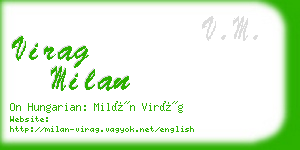 virag milan business card